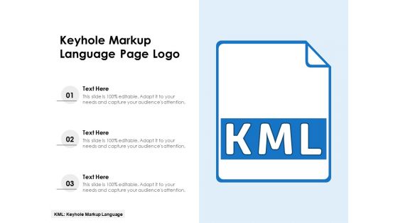 Keyhole Markup Language Page Logo Ppt PowerPoint Presentation Gallery Design Ideas PDF