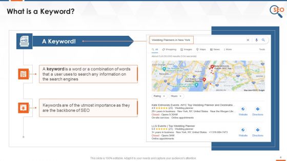 Keyword Research In Search Engine Optimization Training Deck On SEO Training Ppt
