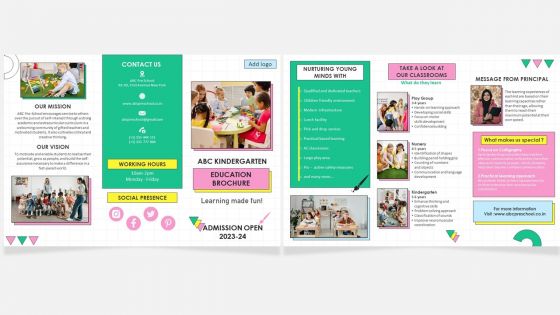 Kindergarten Education Brochure Trifold