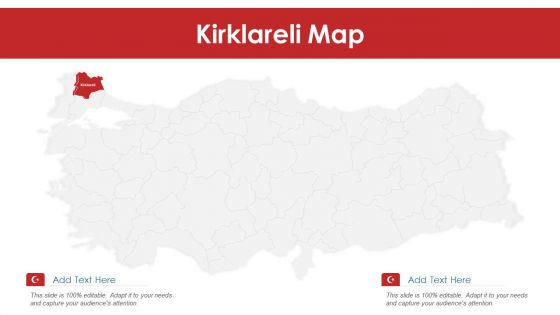 Kirklareli Map PowerPoint Presentation PPT Template PDF