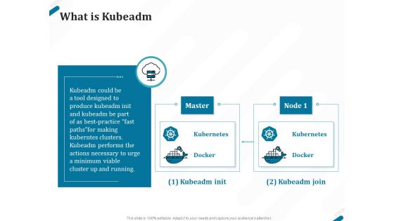 Kubernetes Containers Architecture Overview What Is Kubeadm Ppt Model Portfolio PDF