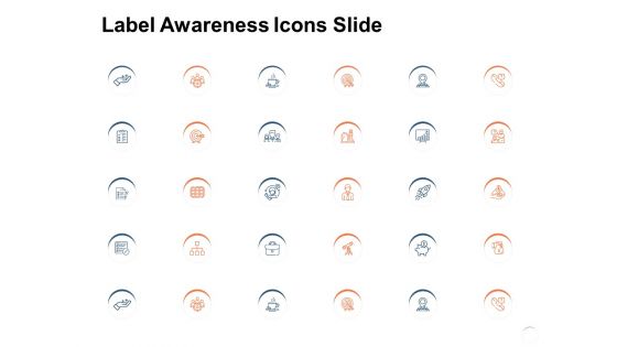 Label Awareness Icons Slide Target Ppt PowerPoint Presentation Show