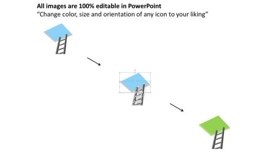 Ladder To Come Out Of Hole Powerpoint Template