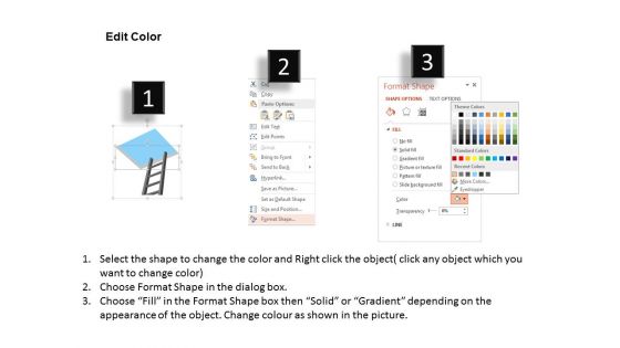 Ladder To Come Out Of Hole Powerpoint Template