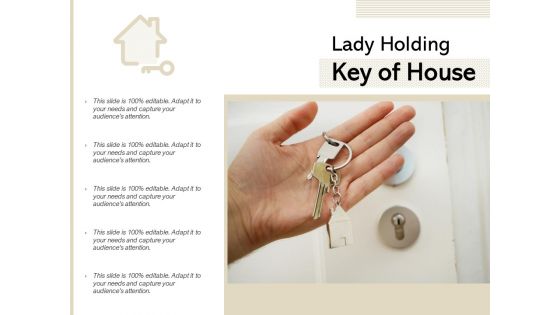 Lady Holding Key Of House Ppt PowerPoint Presentation File Summary PDF