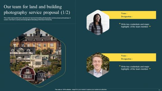 Land And Building Photography Service Proposal Ppt PowerPoint Presentation Complete Deck With Slides