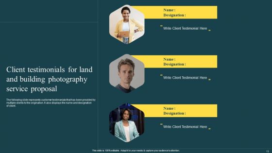 Land And Building Photography Service Proposal Ppt PowerPoint Presentation Complete Deck With Slides