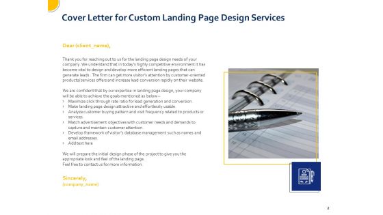 Landing Page Design And Optimization Proposal Template Ppt PowerPoint Presentation Complete Deck With Slides