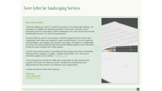 Landscaping Proposal Template Ppt PowerPoint Presentation Complete Deck With Slides