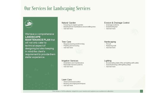 Landscaping Proposal Template Ppt PowerPoint Presentation Complete Deck With Slides
