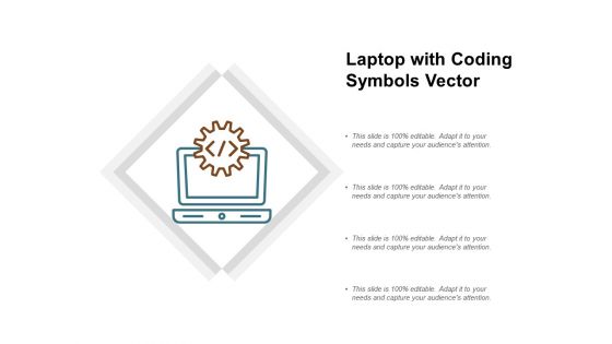 Laptop With Coding Symbols Vector Ppt PowerPoint Presentation Infographics Show