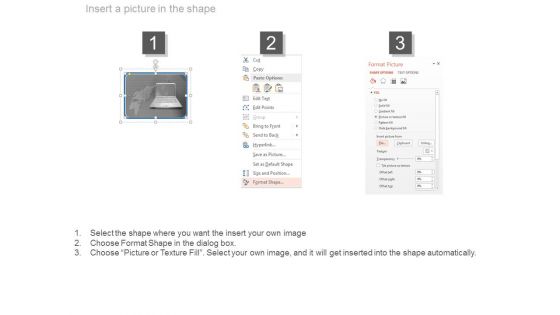 Laptop With Map For Geographical Location Powerpoint Slides