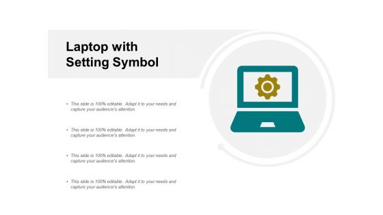 Laptop With Setting Symbol Ppt PowerPoint Presentation Layouts Elements