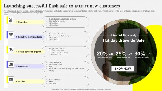 Launching Successful Flash Sale To Attract New Customers Brochure PDF