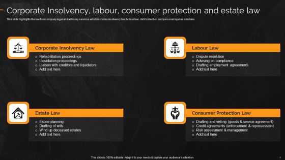 Law And Enforcement Company Profile Ppt PowerPoint Presentation Complete With Slides