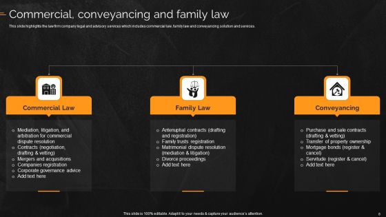 Law And Enforcement Company Profile Ppt PowerPoint Presentation Complete With Slides
