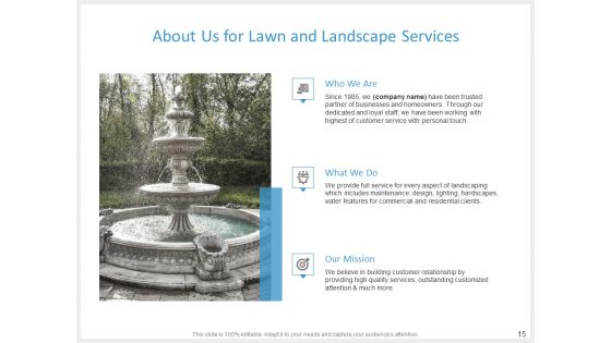 Lawn And Landscape Services Proposal Ppt PowerPoint Presentation Complete Deck With Slides