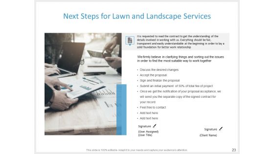 Lawn And Landscape Services Proposal Ppt PowerPoint Presentation Complete Deck With Slides