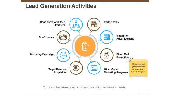 Lead Generation Activities Ppt Powerpoint Presentation Styles Icons