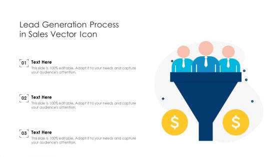 Lead Generation Process In Sales Vector Icon Ppt PowerPoint Presentation File Styles PDF