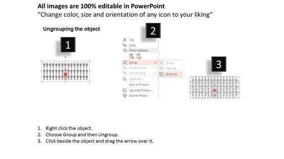 Leader With Team And Different Idea Powerpoint Template