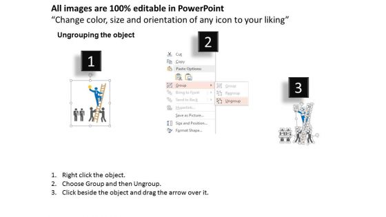 Leader With Team And Unique Idea Powerpoint Template