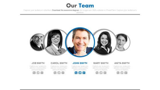 Leaders With Team Members Introduction Powerpoint Slides