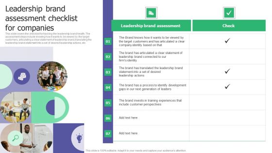 Leadership Brand Assessment Checklist For Companies Ppt File Design Ideas PDF Leadership Brand Assessment Checklist For Companies Ppt File Design Ideas PDF