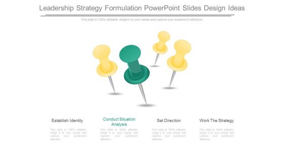 Leadership Strategy Formulation Powerpoint Slides Design Ideas