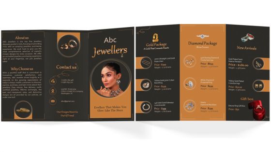 Leaflet Brochure For Ornaments Shop Trifold
