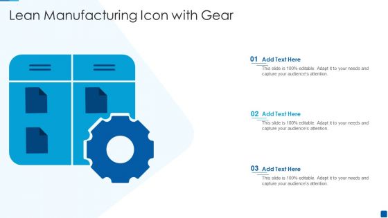 Lean Manufacturing Icon With Gear Structure PDF