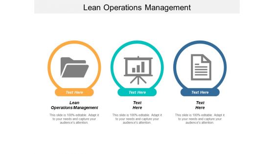 Lean Operations Management Ppt PowerPoint Presentation Show Professional Cpb