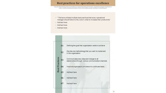 Lean Six Sigma Playbook For Continual Operational Enhancement Template