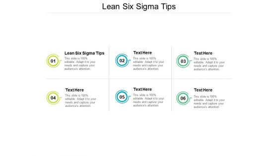 Lean Six Sigma Tips Ppt PowerPoint Presentation Styles Deck Cpb