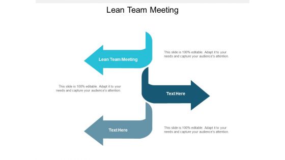 Lean Team Meeting Ppt PowerPoint Presentation Infographic Template Brochure Cpb