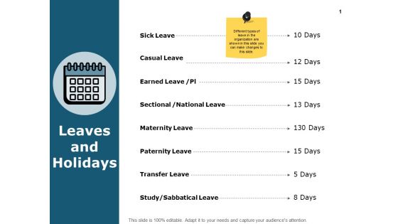 Leaves And Holidays Calender Ppt PowerPoint Presentation Portfolio Demonstration