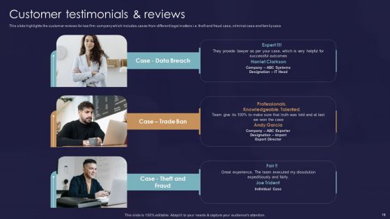 Legal And Law Assistance LLP Business Profile Ppt PowerPoint Presentation Complete Deck With Slides