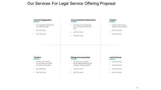 Legal Service Offering Proposal Ppt PowerPoint Presentation Complete Deck With Slides