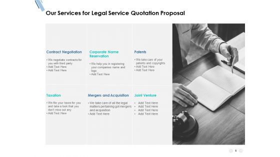 Legal Service Quotation Proposal Ppt PowerPoint Presentation Complete Deck With Slides