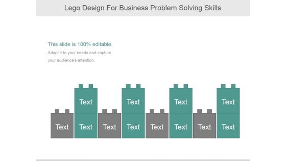 Lego Design For Business Problem Solving Skills Ppt PowerPoint Presentation Samples