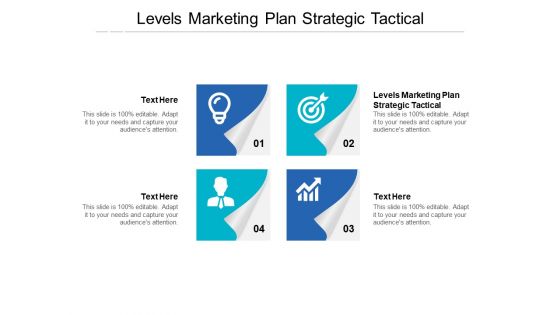 Levels Marketing Plan Strategic Tactical Ppt PowerPoint Presentation Pictures Brochure Cpb