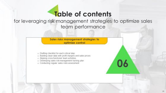 Leveraging Risk Management Strategies To Optimize Sales Team Performance Ppt PowerPoint Presentation Complete Deck