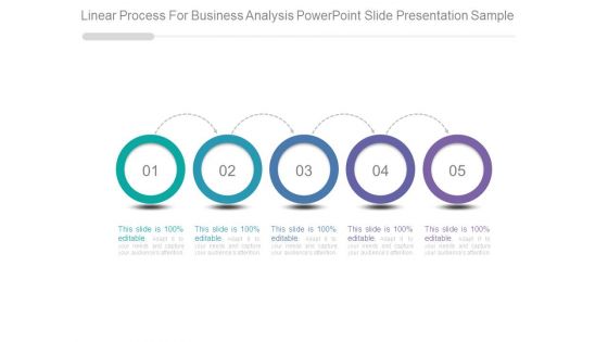 Linear Process For Business Analysis Powerpoint Slide Presentation Sample