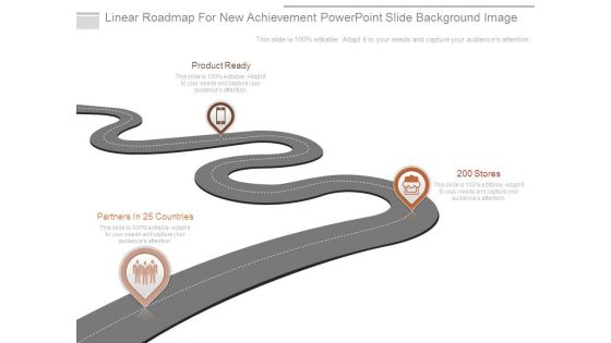 Linear Roadmap For New Achievement Powerpoint Slide Background Image Linear Roadmap For New Achievement Powerpoint Slide Background Image