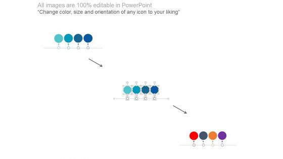 Linear Timeline Diagram With Icons Powerpoint Slides