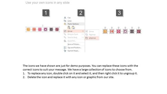 Linear Timeline Steps For Year Based Analysis Powerpoint Slides