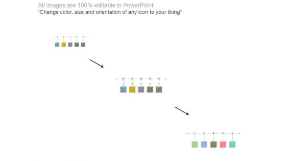 Linear Timeline Steps With Years Powerpoint Slides