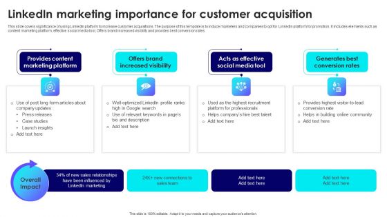 Linkedin Marketing Importance For Customer Acquisition Designs PDF Linkedin Marketing Importance For Customer Acquisition Designs PDF