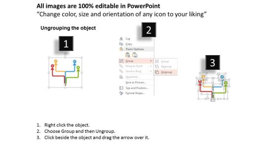 Linking Of Four Business Concepts Powerpoint Template