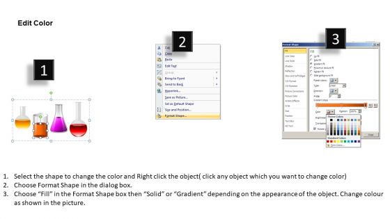 List Factors With Liquids Visual Aids PowerPoint Templates Editable Ppt Slides